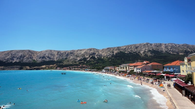Baska Chorwacja Wyspa Krk plaża