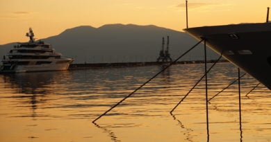 Rijeka port, Rijeka zachód słońca, zachód słońca, Rijeka chorwacja